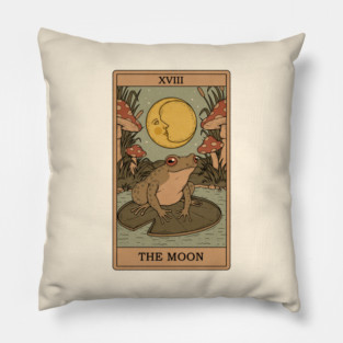 The Moon - Frogs Tarot Pillow