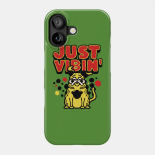 Funny Bulldog Just Vibin Phone Case