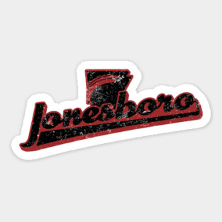 Jonesboro Retro Swash (Red) Sticker