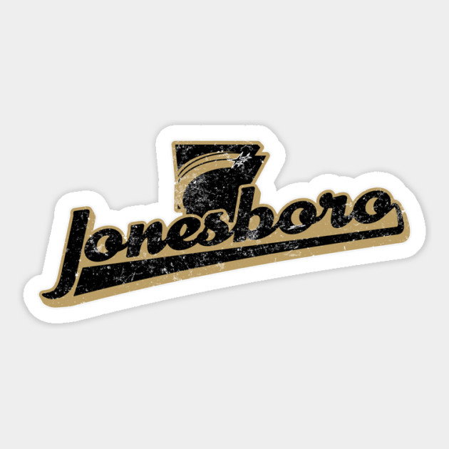 Jonesboro Retro Swash (Gold) Sticker by rt-shirts