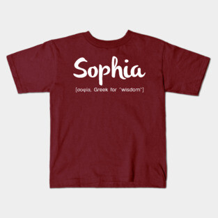 Sophia Means Wisdom Kids T-Shirt