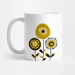Mid Century Modern Flowers 9 Mug