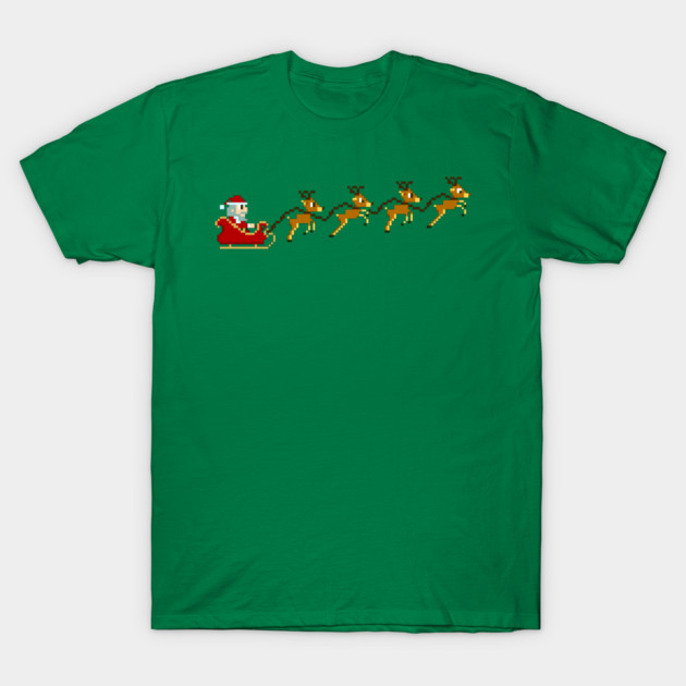 8-bit Santa Claus T-Shirt by Arcade Tees