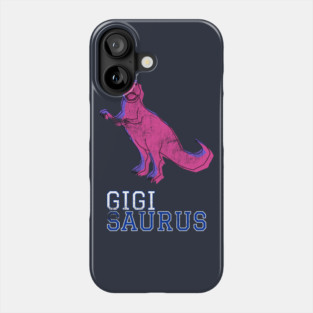 Gigi Saurus T Rex Pink Distressed Gift Idea Dinosaur Family Grandma Phone Case