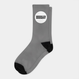 Classic Brainery Logo in White Socks