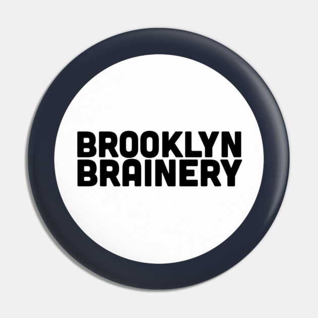 Classic Brainery Logo in White Pin by brooklynbrainery