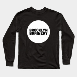 Classic Brainery Logo in White Long Sleeve T-Shirt
