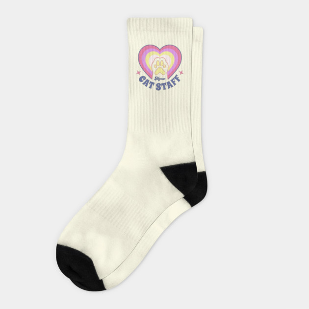 Meow Cat Staff Socks by The WYLD Tribe