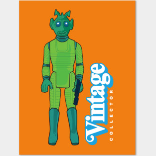 VINTAGE COLLECTOR - GREEN CANTINA PATRON ACTION FIGURE Posters and Art