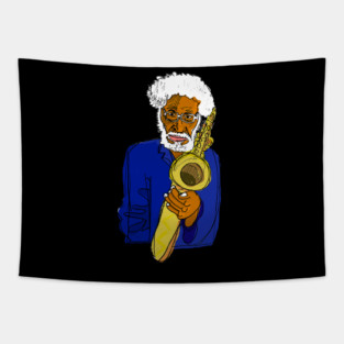 Sonny Rollins Sketch Tapestry