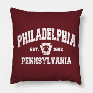 Vintage Philadelphia PA Liberty Bell Keystone State Classic Pillow