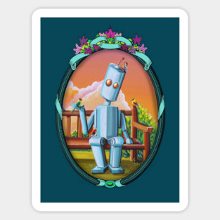 Bot & Birds Sticker