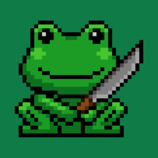 Pixel Frog with a knife 2 T-Shirt