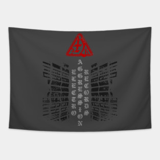 Electro Aggression Records vertical Tapestry