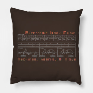 Electronic Body Music machines [weathered version] Pillow