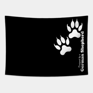 German Shepherd Pawprints Tapestry