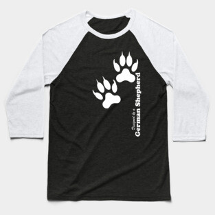German Shepherd Pawprints Baseball T-Shirt
