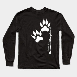 German Shepherd Pawprints Long Sleeve T-Shirt