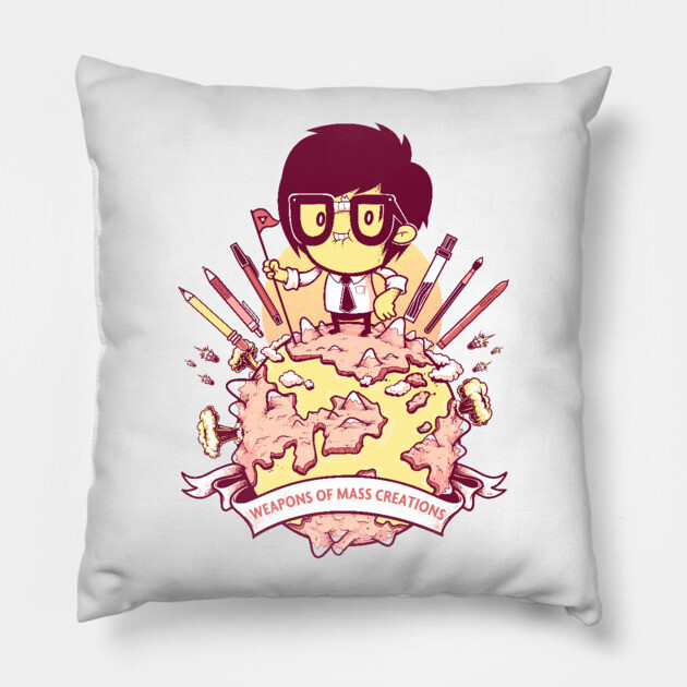 Weapons of Mass Creations Pillow by Kensuke