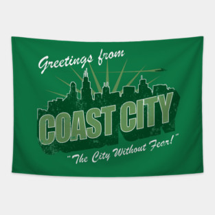Greetings From Coast City Tapestry