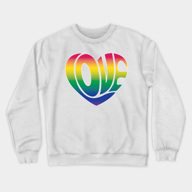Pride and Love Crewneck Sweatshirt by DickinsonDesign