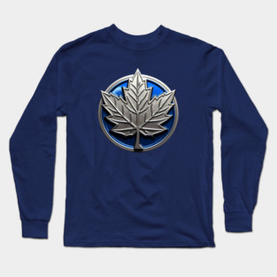 Cool Maple Leaf Badge Long Sleeve T-Shirt
