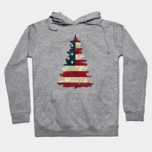 American Flag Pine Tree Hoodie