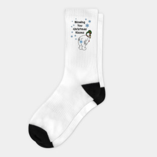 Blowing You Christmas Kisses Socks