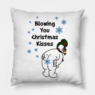 Blowing You Christmas Kisses Pillow