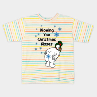 Blowing You Christmas Kisses Kids T-Shirt