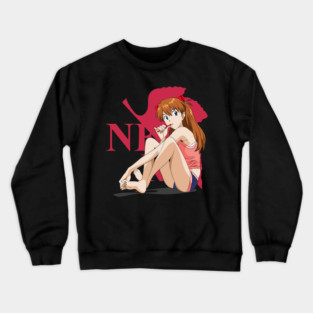 Morning Routine with Asuka langley - Neon Genesis Evangelion Crewneck Sweatshirt
