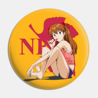 Morning Routine with Asuka langley - Neon Genesis Evangelion Pin