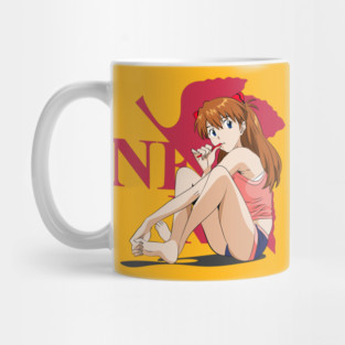Morning Routine with Asuka langley - Neon Genesis Evangelion Mug