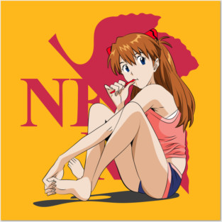Morning Routine with Asuka langley - Neon Genesis Evangelion Posters and Art
