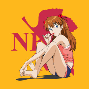 Morning Routine with Asuka langley - Neon Genesis Evangelion T-Shirt
