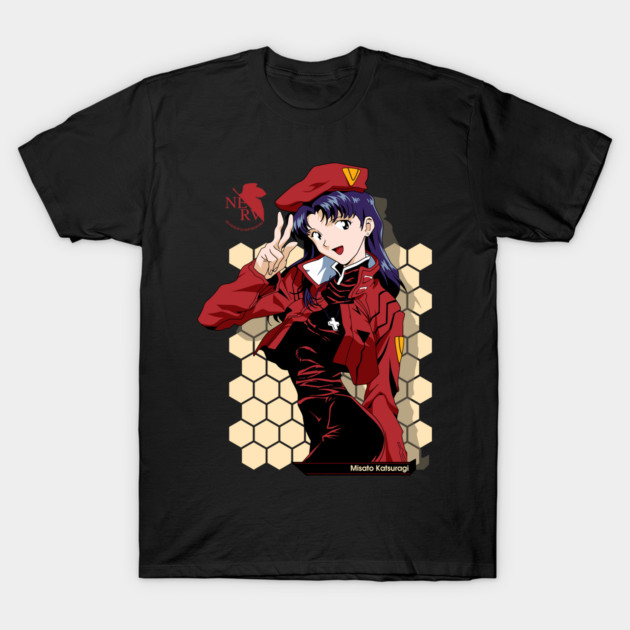 Misato Katsuragi - Neon Genesis Evangelion - Commander's Grace T-Shirt by Silvercrowv1