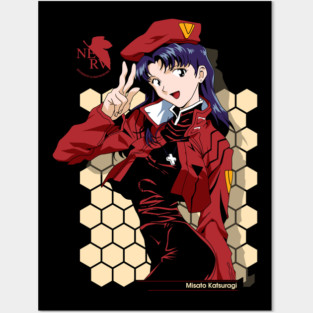 Misato Katsuragi - Neon Genesis Evangelion - Commander's Grace Posters and Art
