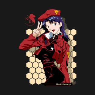 Misato Katsuragi - Neon Genesis Evangelion - Commander's Grace T-Shirt