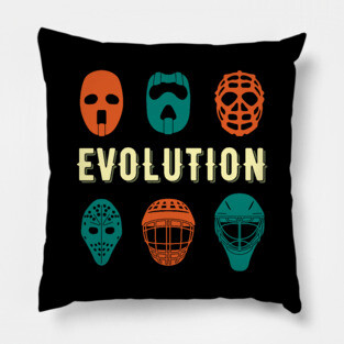 Ice Hockey Player Goalie Mask Evolution Goalkeeper Gift Idea Pillow