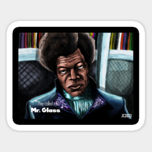 Unbreakable “Mr. Glass” portrait (digital) Sticker
