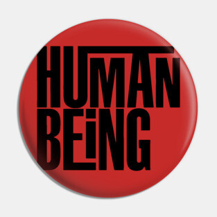 Human Being (black) Pin