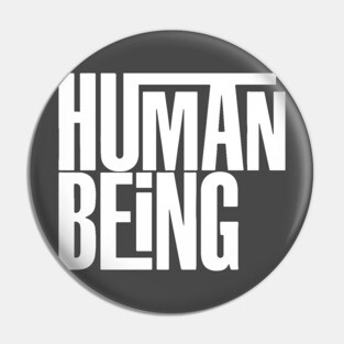 Human Being (white) Pin