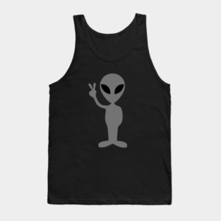 Alien Peace Sign Tank Top