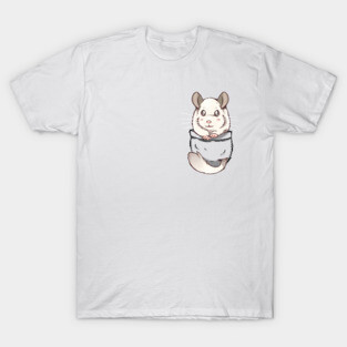 Pocket Cute White Chinchilla T-Shirt