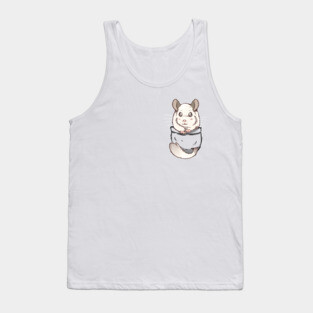 Pocket Cute White Chinchilla Tank Top