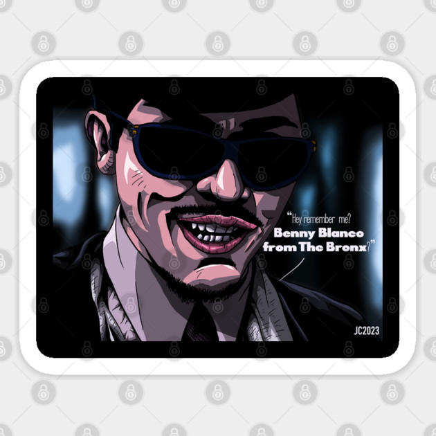 Carlito's Way "Benny Blanco From The Bronx" portrait (digital) Sticker by StagArtStudios