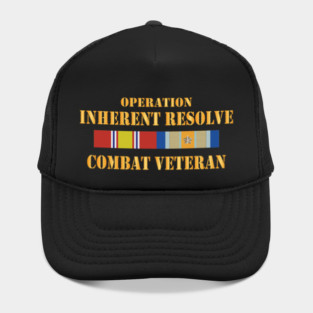 Combat Veteran w Opn Inherent Resolve (OIR) SVC Bar  w Txt X 300 Hat