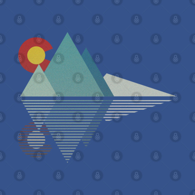 Colorado Mountains Geometric by Tee Styley