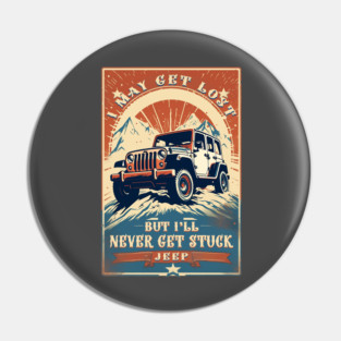 Vintage Jeep Poster Pin