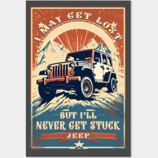 Vintage Jeep Poster Posters and Art